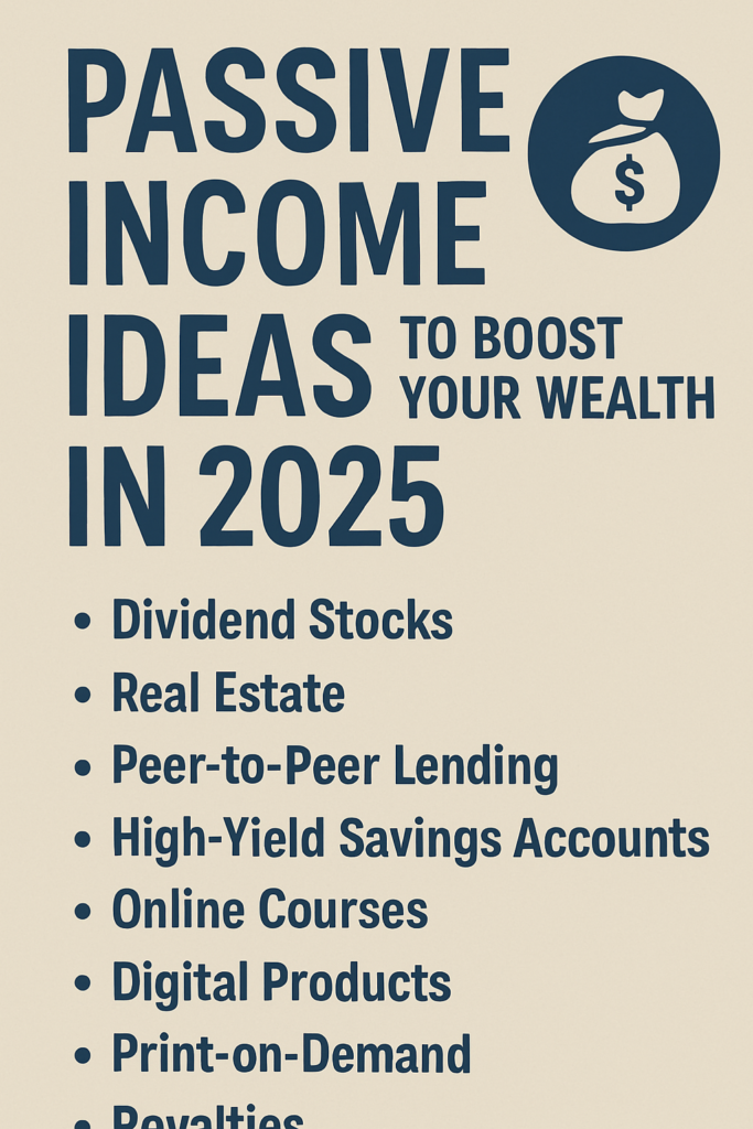 From Dividends to Digital Products: 20 Passive Income Ideas to Boost Your Wealth in 2025