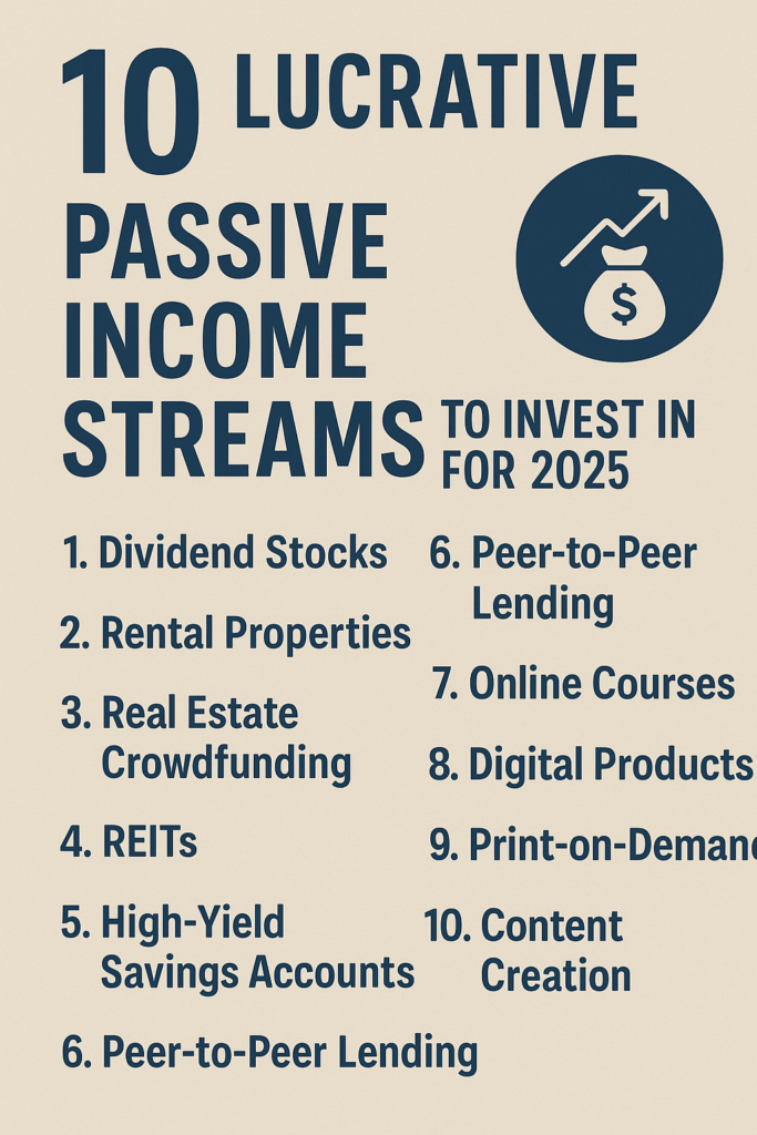 10 Lucrative Passive Income Streams to Invest in for 2025: A Guide to Financial Freedom