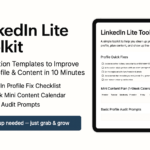 LinkedIn Lite Toolkit – Free Notion Templates to Improve Your Profile & Content in 10 Minutes
